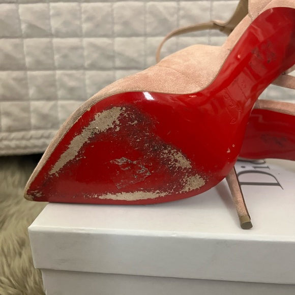 SOLD‼️Christian Louboutin pink suede heel- 42 - Picture 9 of 14